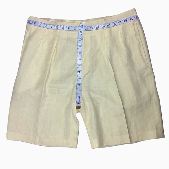 Ralph Lauren Purple Label Linen NWOT Classic Cream/Pale Yellow Shorts. … - Picture 11 of 11